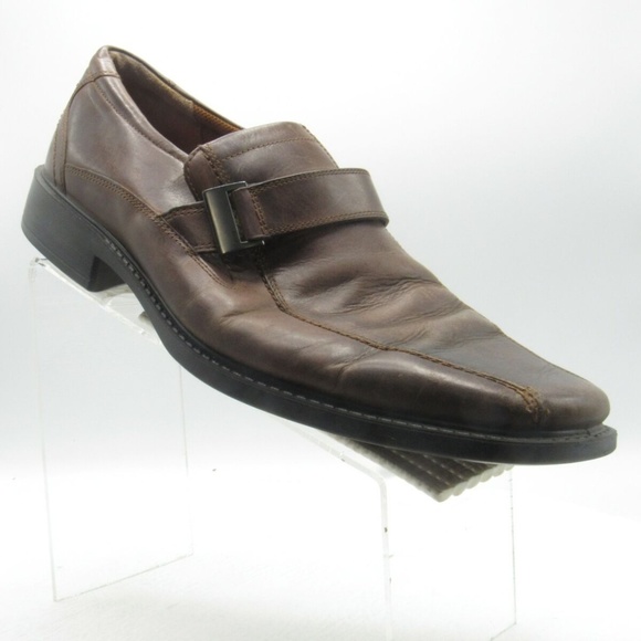 Ecco Size 13 M/EU 46 Brown Leather Loafer B6 A1